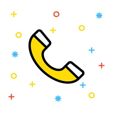 Telefon simgesi vektör illüstrasyonu 