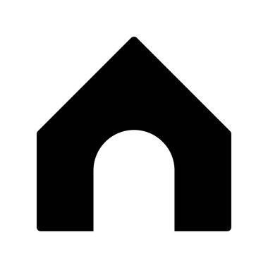 köpek kulübesi simge vektör çizim 