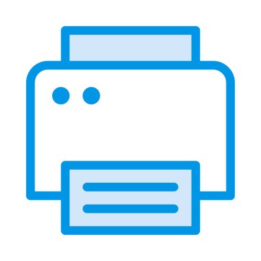 Beyaz arka plan üzerinde izole siyah glif yazıcı