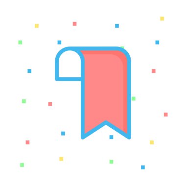 kurdele simgesi vektör illüstrasyonu 