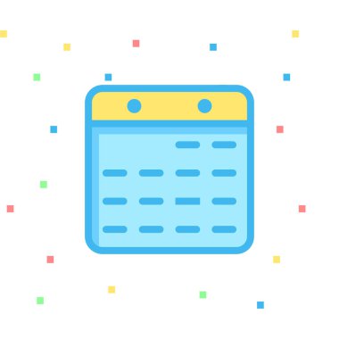 Takvim simgesi vektör illüstrasyonu 