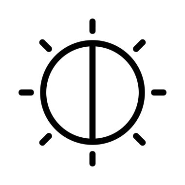 Güneş Simgesi Vektör illüstrasyonu 