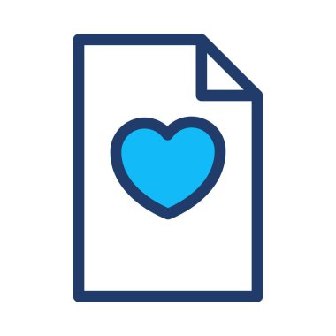 kalp kart simge vektör çizim 