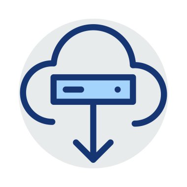 bulut bilgi işlem satırı simge vektör çizim 