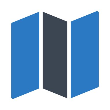 harita web simgesi vektör illüstrasyonu