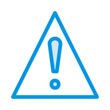 ünlem uyarı işareti düz simgesi beyaz arka plan, vektör, illüstrasyon izole