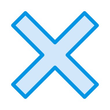 düz web simge vektör çizim çapraz 