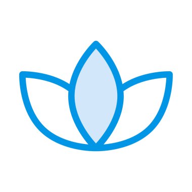 Lotus çiçeği düz stil ikonu, vektör çizim 