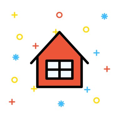 ev simgesi vektör illüstrasyonu 