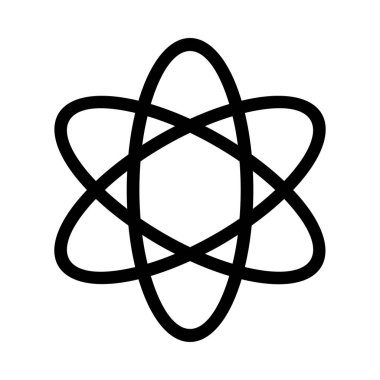 atom simgesi vektör illüstrasyonu 