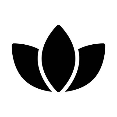 Lotus çiçeği düz stil ikonu, vektör çizim 