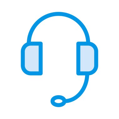 kulaklık düz stil ikonu, vektör çizim 