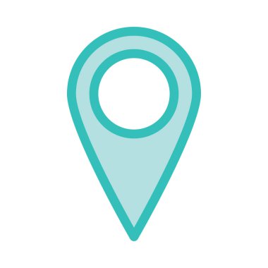 işaretçi düz simgesi beyaz arka plan üzerinde izole