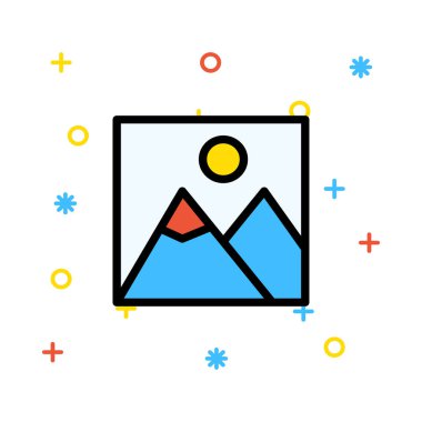 dağ ikonu vektör illüstrasyonu 