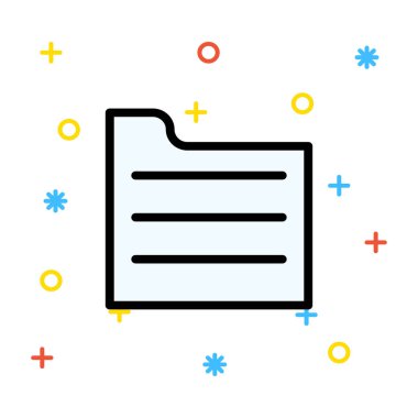 dosya satır simge vektör çizim 