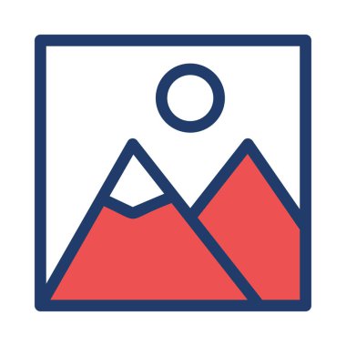 dağ ikonu vektör illüstrasyonu 