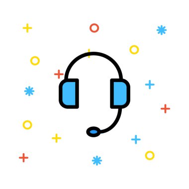 kulaklık simgesi vektör illüstrasyonu 