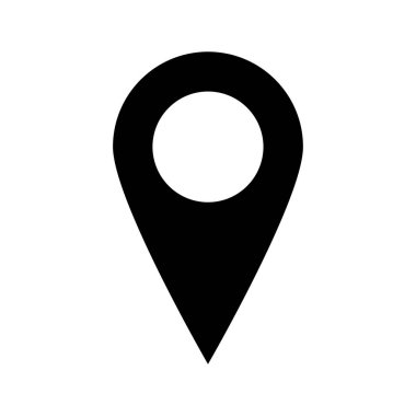 işaretçi düz simgesi beyaz arka plan üzerinde izole