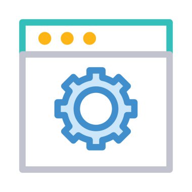 dişli simgesi vektör illüstrasyonu 