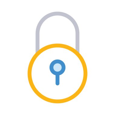 asma kilit web simgesi, vektör illüstrasyonu 