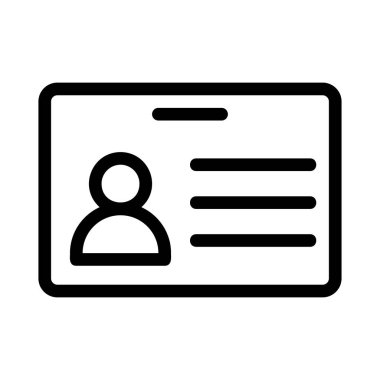 ID kart simgesi vektör illüstrasyonu 