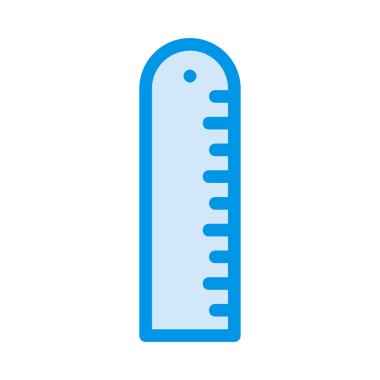 Cetvel düz simgesi, vektör, illüstrasyon