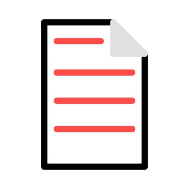 belge simgesi vektör illüstrasyonu 