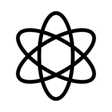 atom simgesi vektör illüstrasyonu 