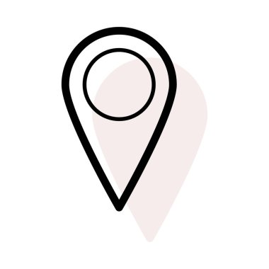 işaretçi düz simgesi beyaz arka plan üzerinde izole