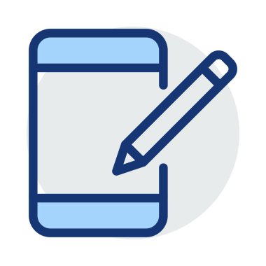 kalem ve kağıt simge vektör çizim 