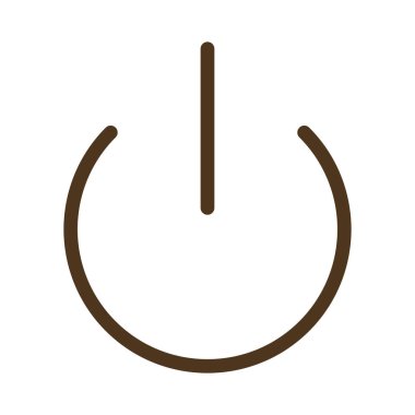 Güç düğmesi kalın çizgi simgesi, vektör