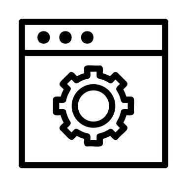 dişli simgesi vektör illüstrasyonu 