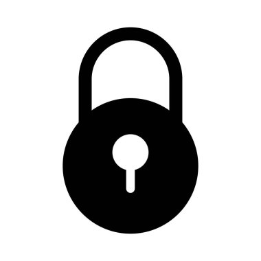 asma kilit web simgesi, vektör illüstrasyonu 