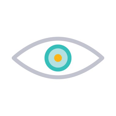 Göz simgesi vektör illüstrasyonu 