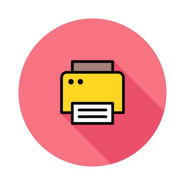 Yazıcı simgesi vektör illüstrasyonu  