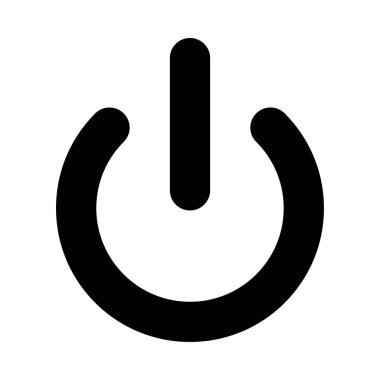 Güç düğmesi kalın çizgi simgesi, vektör