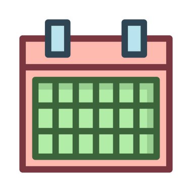 Takvim satırı simgesi, vektör çizim