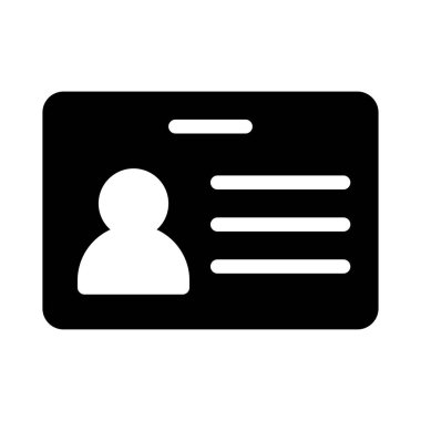 ID kart simgesi vektör illüstrasyonu 