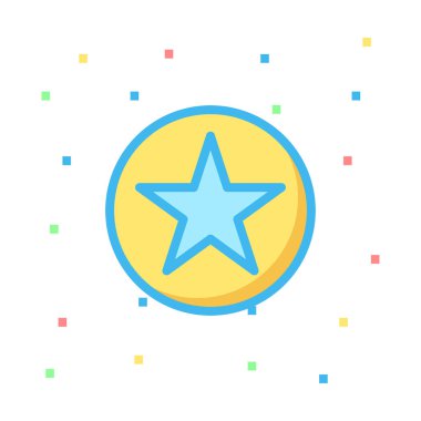 yıldız simgesi vektör illüstrasyonu 