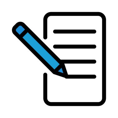 Kağıt ve kalem simge vektör çizim 