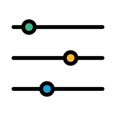 Ses Denetim Masası satır simge vektör çizim 