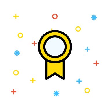 Madalya ikon vektör illüstrasyonu 