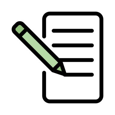 Kağıt ve kalem simge vektör çizim 