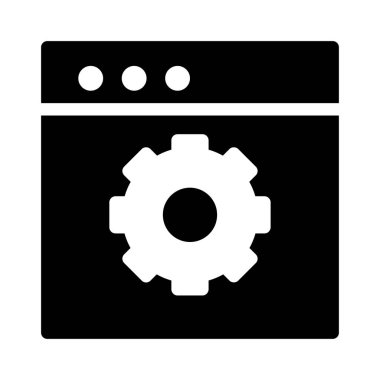 dişli simgesi vektör illüstrasyonu 