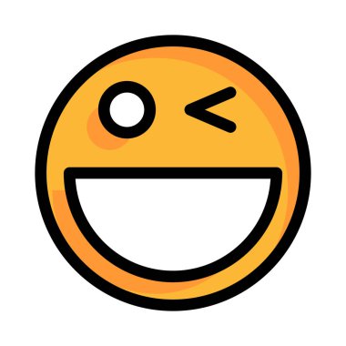 Gülümse ikon vektör illüstrasyonu 