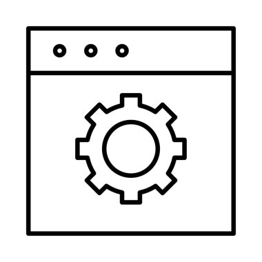 dişli simgesi vektör illüstrasyonu 