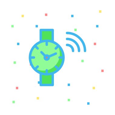 Saat simgesi vektör illüstrasyonu 