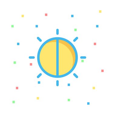 Güneş Simgesi Vektör illüstrasyonu 