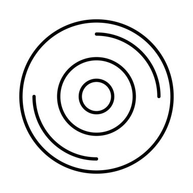 CD disk düz stil ikonu, vektör çizim  