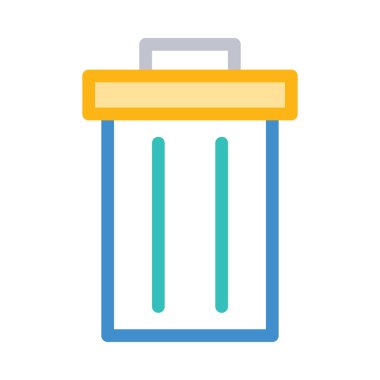 Çöp kutusu simgesini vektör çizim 